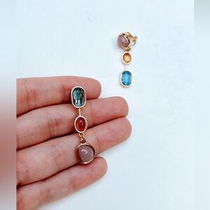 crystal colorful earrings H29